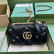 Gucci Marmont Small Shoulder Black Bag 26x15x7cm - 1