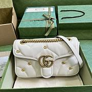 Gucci Marmont Small Shoulder White Bag 26x15x7cm - 1