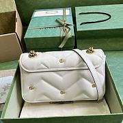 Gucci Marmont Small Shoulder White Bag 26x15x7cm - 4