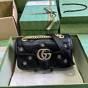 Gucci Marmont Mini Shoulder Black Bag 22x13x6cm - 1