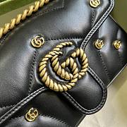 Gucci Marmont Mini Shoulder Black Bag 22x13x6cm - 6