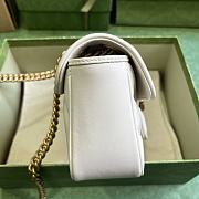 Gucci Marmont Mini Shoulder White Bag 22x13x6cm - 6