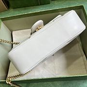 Gucci Marmont Mini Shoulder White Bag 22x13x6cm - 5