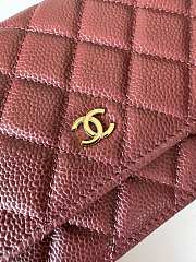 Chanel Wallet On Chain Red Wine Caviar Gold 19x12x3cm - 3