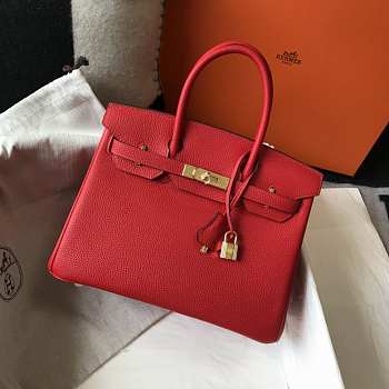 Hermes Birkin Togo 25 Red Gold Hardware 25cm