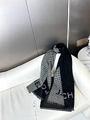 Chanel White Black Scarf 45x185cm - 1