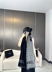 Chanel White Black Scarf 45x185cm - 4