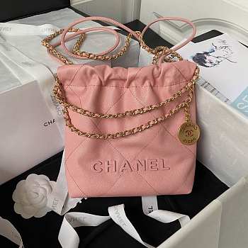 Chanel 22 Mini Handbag Pink Caviar Gold 20 × 19 × 6 cm