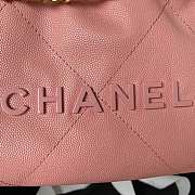 Chanel 22 Mini Handbag Pink Caviar Gold 20 × 19 × 6 cm - 3