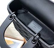 Dior Lady Black Ultra-Matte Bag So Black Size 20 x 16.5 x 8 cm - 5