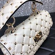 Valentino Small Rockstud Spike Bag White 20x5x11.5cm - 2