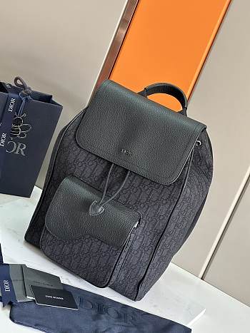 Dior Saddle Backpack Black Oblique 41.5 x 28.5 x 15 cm