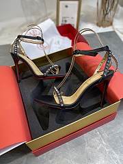 Christian Louboutin So Me 100 Studded Leather Sandals Black - 5