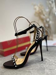 Christian Louboutin So Me 100 Studded Leather Sandals Black - 4