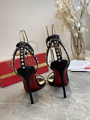 Christian Louboutin So Me 100 Studded Leather Sandals Black - 2