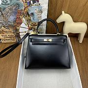 Hermes Kelly Black Box Gold Hardware 25cm - 1