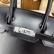 Hermes Birkin Black Box Silver Hardware 30cm - 5