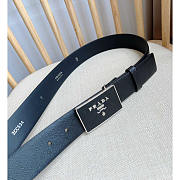 Prada Saffiano Leather Belt Black 3.5cm - 3