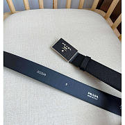 Prada Saffiano Leather Belt Black 3.5cm - 2