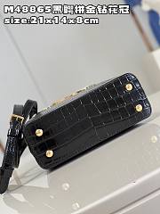 Louis Vuitton LV Mini Capucines Crocodile Black 21cm - 3