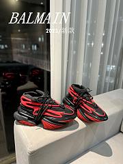 Balmain Black Red Sneaker - 1