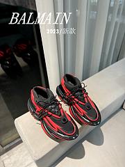 Balmain Black Red Sneaker - 3