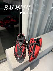 Balmain Black Red Sneaker - 2