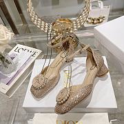 Dior Rose Pump Beige Suede Calfskin With Strass 3.5cm - 3