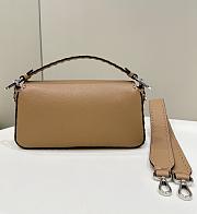 Fendi Baguette Camellia Selleria Bag Beige 27x15x6cm - 3