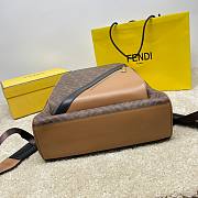 Fendi Backpack Chiodo Diagonal Brown 43x14x33cm - 3