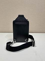 Prada Brique Saffiano Leather Bag Black 20x14x4cm - 6