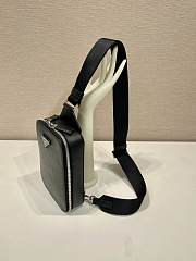 Prada Brique Saffiano Leather Bag Black 20x14x4cm - 4