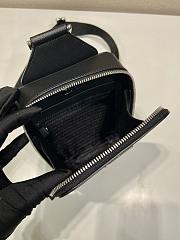 Prada Brique Saffiano Leather Bag Black 20x14x4cm - 3