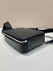 Prada Brique Saffiano Leather Bag Black 20x14x4cm - 2