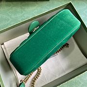 Gucci GG Marmont Mini Shoulder Bag Green Velvet 22x13x6cm - 6