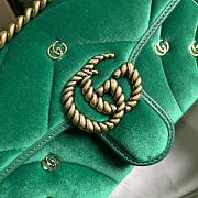 Gucci GG Marmont Mini Shoulder Bag Green Velvet 22x13x6cm - 2