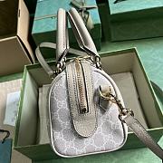 Gucci Ophidia GG Mini Top Handle Bag Beige White 21.5x14x11.5cm - 2