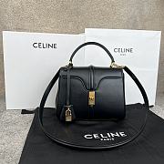 Celine Small 16 Bag Calfskin Black 23x19x10.5cm - 1