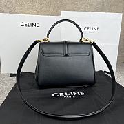 Celine Small 16 Bag Calfskin Black 23x19x10.5cm - 6