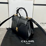 Celine Mini 16 Satinated Calfskin Black 18.5x15.5x9cm - 4