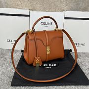 Celine Small 16 Bag Calfskin Tan 23x19x10.5cm - 1