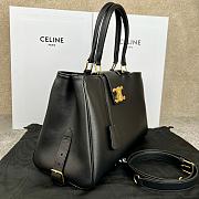 Celine Medium Appoline Bag Calfskin Black 37.5 x 22 x 16 cm - 4
