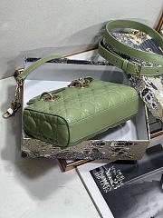 Dior Small Lady D-joy Bag Green 22x12x6cm - 5