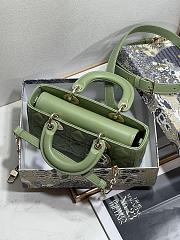 Dior Small Lady D-joy Bag Green 22x12x6cm - 4