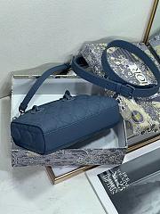 Dior Small Lady D-joy Matte Blue 22cm - 5