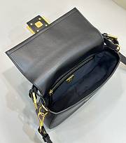 Fendi Baguette Black Nappa Leather Bag Black 27x15x6cm - 4