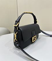 Fendi Baguette Black Nappa Leather Bag Black 27x15x6cm - 2