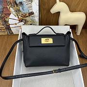 Hermes Mini Kelly 24/24 Black Gold Bag 21cm - 1