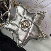 Chanel Flap Bag & Star Coin Purse Mirror Silver 24x15.5x7.5cm - 2