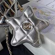 Chanel Mini Flap Bag & Star Coin Purse Mirror Silver 20x15x6.5cm - 3